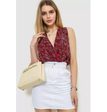 Боді з квітковим принтом, колір бордовий, 244R080