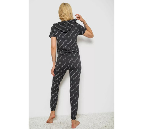 Женская пижама с принтом, цвет серый, 243RK2043
