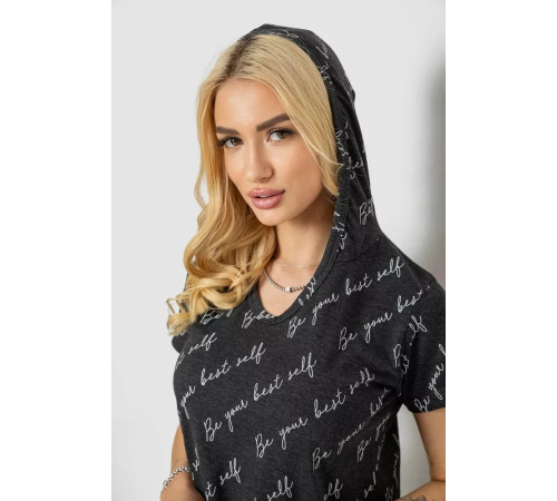 Женская пижама с принтом, цвет серый, 243RK2043