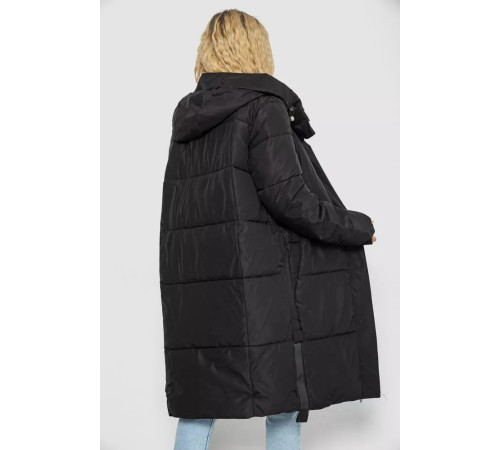 Пуховик женский зимний, цвет черный, 243R8810