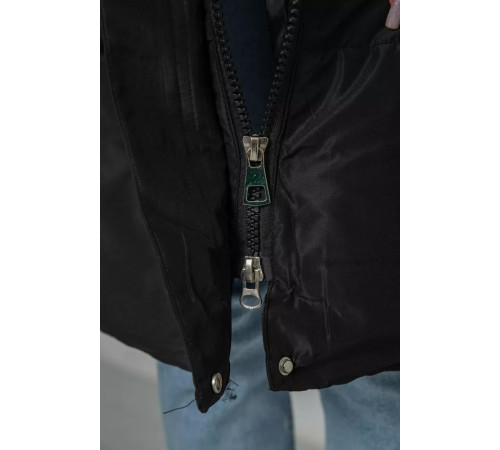 Пуховик женский зимний, цвет черный, 243R8810