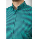 Сорочка чоловіча в клітинку, колір бірюзовий, 214R4564-2