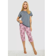 Женская пижама с принтом, цвет серый, 243R10293