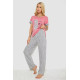 Женская пижама с принтом, цвет пудровый, 243R2090