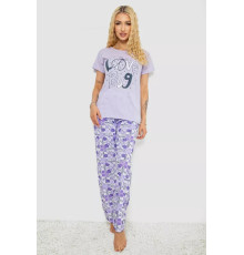 Пижама женская с принтом, цвет сиреневый, 243R2535.