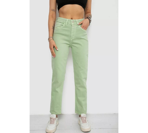 Джинсы женские Mom's, цвет мятный, 182R1139