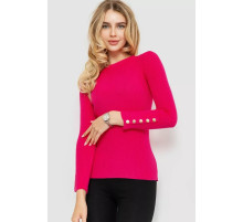 Женская кофта трикотажная однотонная, цвет розовый, 204R017