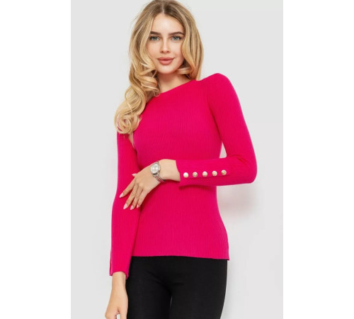 Женская кофта трикотажная однотонная, цвет розовый, 204R017
