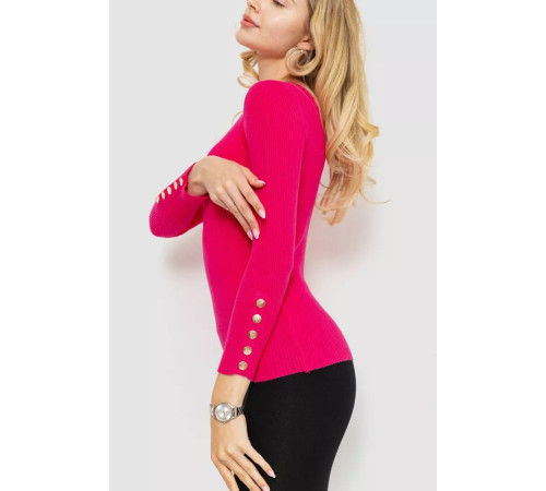 Женская кофта трикотажная однотонная, цвет розовый, 204R017