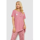 Женская пижама с принтом, цвет пудровый, 243R7025