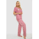 Женская пижама с принтом, цвет пудровый, 243R7025