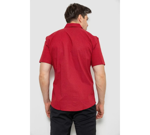 Рубашка мужская с принтом, цвет бордовый, 214R7130