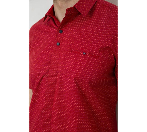 Рубашка мужская с принтом, цвет бордовый, 214R7130