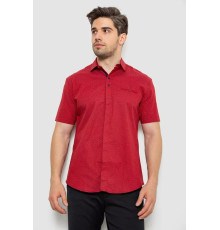 Сорочка чоловіча з принтом, колір бордовий, 214R7130
