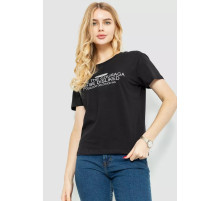 Женская футболка с принтом, цвет черный, 221R3006