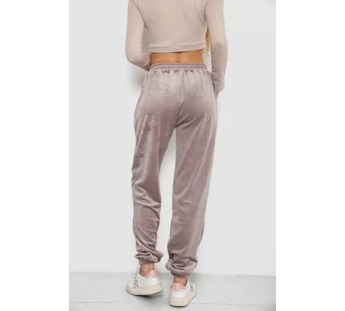 Штани жіночі велюрові, колір мокко, 238R58473