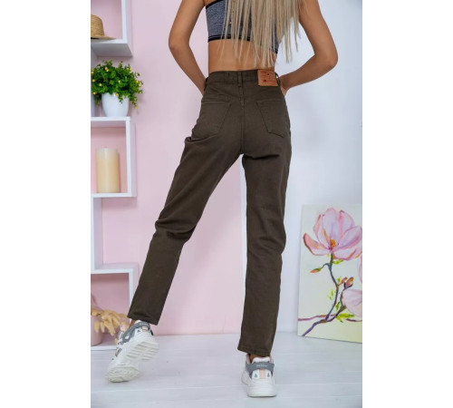 Жіночі джинси МОМ прямого крою, колір Хакі, 164R3363