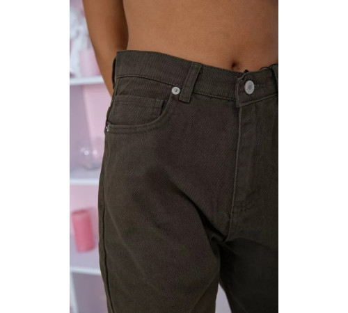 Жіночі джинси МОМ прямого крою, колір Хакі, 164R3363