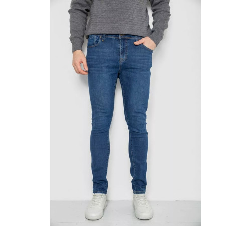 Джинси чоловічі однотонні, колір синій, 247R1095