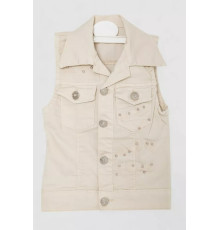 Жилетка дитяча для дівчаток, колір бежевий, 247R10029