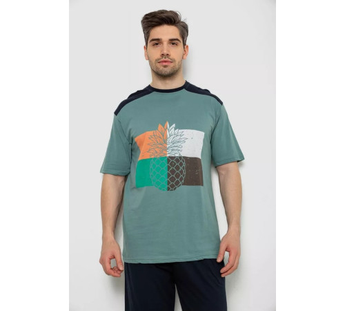 Піжама чоловіча, колір оливково-синій, 243R2013