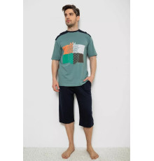 Піжама чоловіча, колір оливково-синій, 243R2013