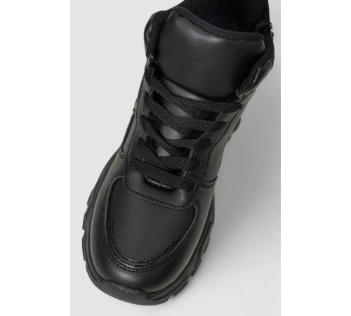 Кроссовки женские на меху, цвет черный, 243R113-5