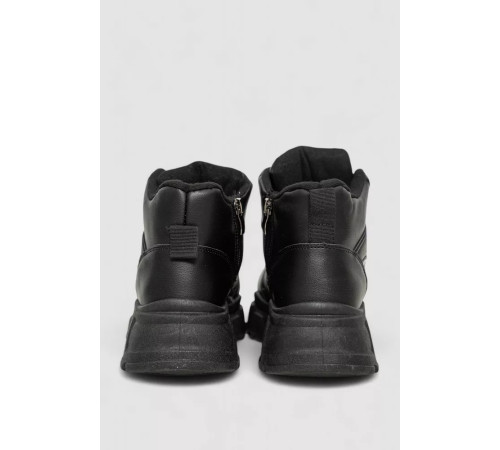 Кроссовки женские на меху, цвет черный, 243R113-5