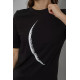 Женская футболка с принтом, цвет черный, 241R1830