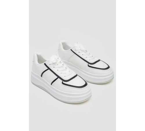 Кроссовки женские, цвет бело-черный, 243R188-201