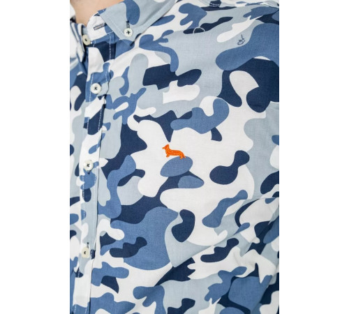 Рубашка мужская повседневная, цвет бело-синий, 247R405