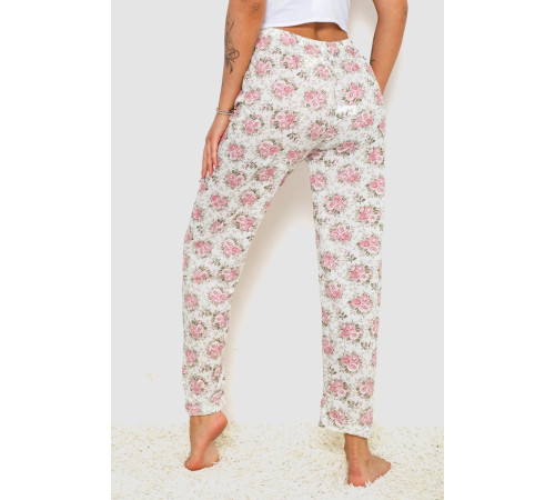 Брюки женские домашние, цвет молочно-пудровый, 238R57854