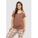 Піжама жіноча, колір коричневий, 243R1602-014