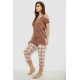 Піжама жіноча, колір коричневий, 243R1602-014