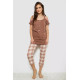 Піжама жіноча, колір коричневий, 243R1602-014