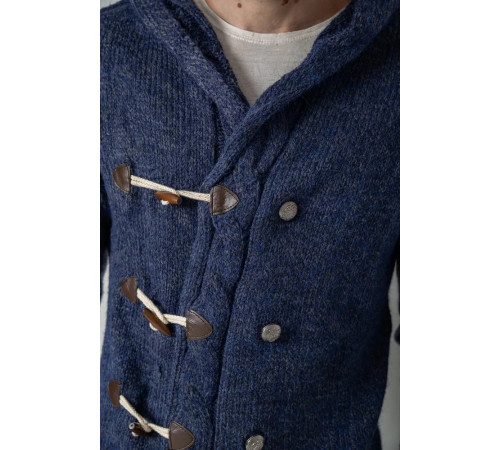 Кофта чоловіча на ґудзиках, колір синій, 214R10640