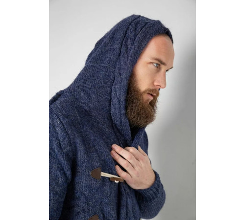 Кофта чоловіча на ґудзиках, колір синій, 214R10640