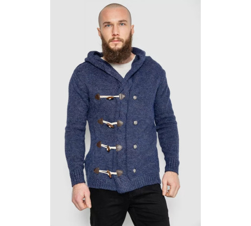 Кофта чоловіча на ґудзиках, колір синій, 214R10640