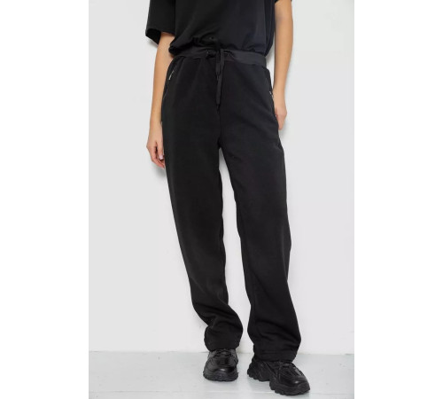 Спортивные брюки женские на флисе, цвет черный, 244R5228