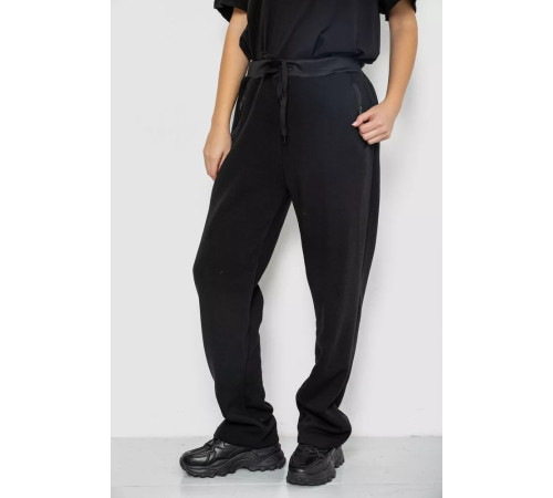 Спортивные брюки женские на флисе, цвет черный, 244R5228