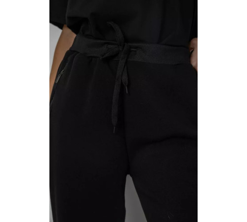 Спортивные брюки женские на флисе, цвет черный, 244R5228