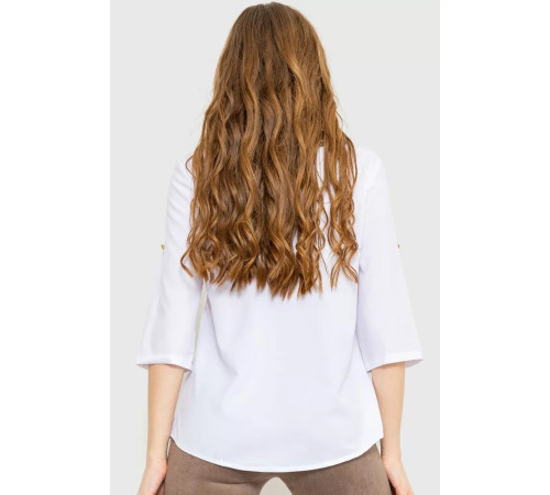 Блуза классическая, цвет бело-синий, 230R081.