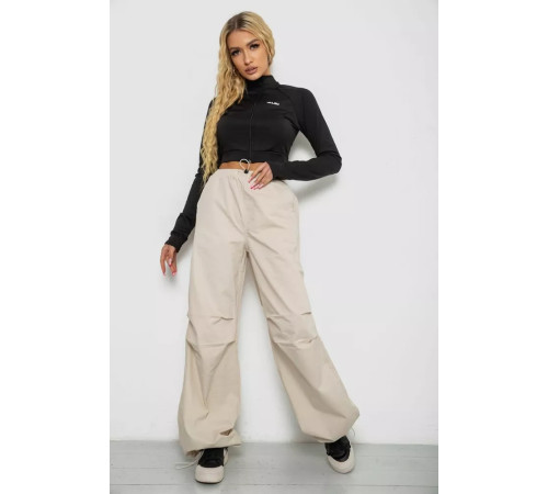 Штани карго жіночі, колір світло-бежевий, 238R5333