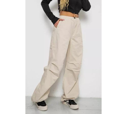 Штани карго жіночі, колір світло-бежевий, 238R5333