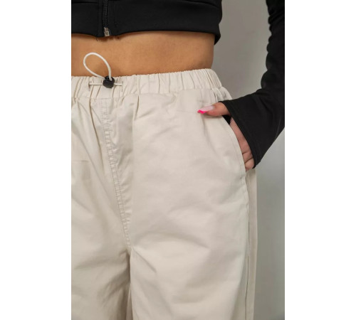 Штани карго жіночі, колір світло-бежевий, 238R5333