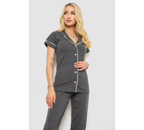 Пижама женская, цвет серый, 243R19007