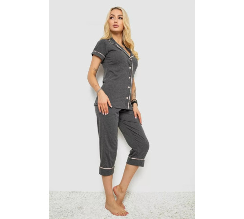 Пижама женская, цвет серый, 243R19007