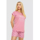 Піжама жіноча з принтом, колір пудровий, 243R2110