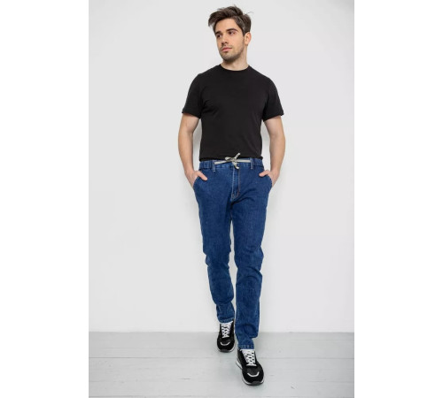 Джинсы мужские на резинке, цвет синий, 244R8064