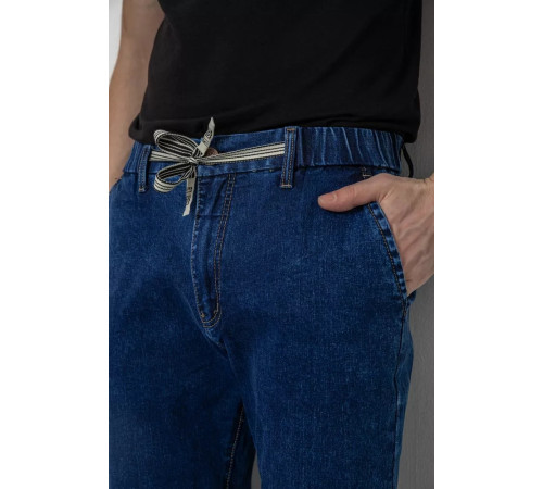 Джинсы мужские на резинке, цвет синий, 244R8064